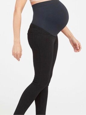 Spanx Women's Mama Maternity Jean-ish Ankle Leggings Black Size Small